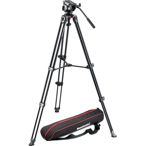 Tripode con Cabezal de vídeo con arrastre fluido Manfrotto MVH500A con trípode MVT502AM y bolsa de transporte