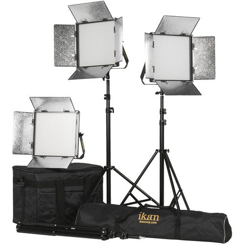 Rayden Kit de luz LED de panel de 3 puntos bicolor 1 x 1 Ikan