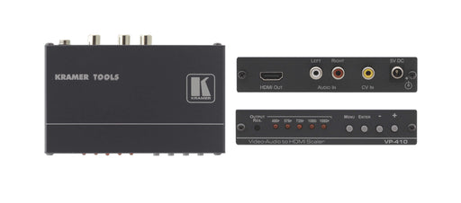 Escalador de video compuesto y audio estéreo a HDMI VP-410 Kramer